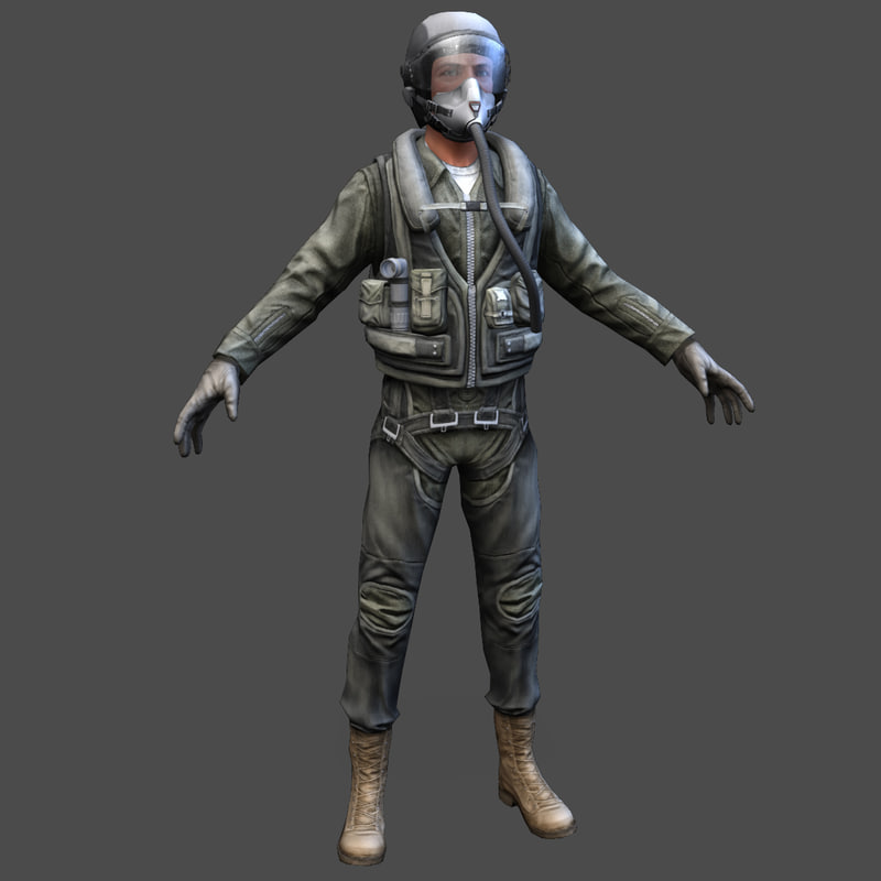 army pilot  real time 3d  model