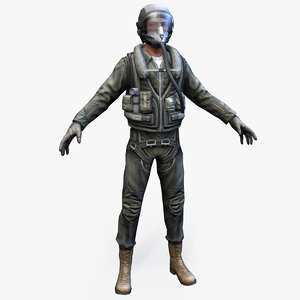 army pilot real-time 3d model