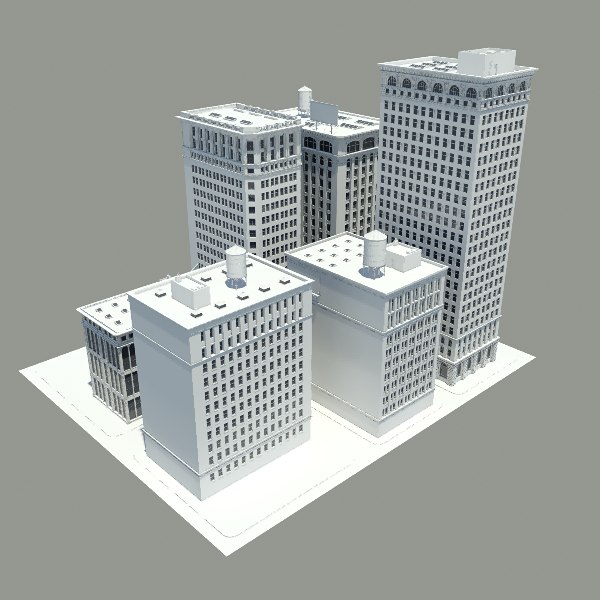 city buildings 3d model