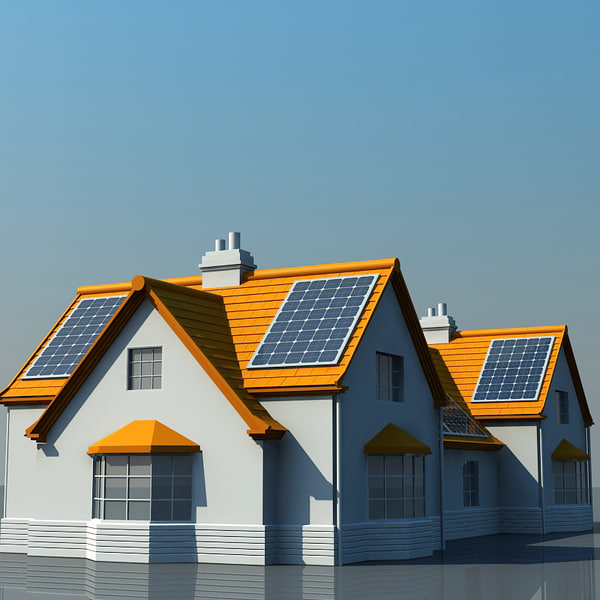 solar-powered-house-3d-model