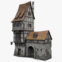 old medieval warehouse 3d obj