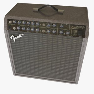 3d model fender acoustic guitar amp