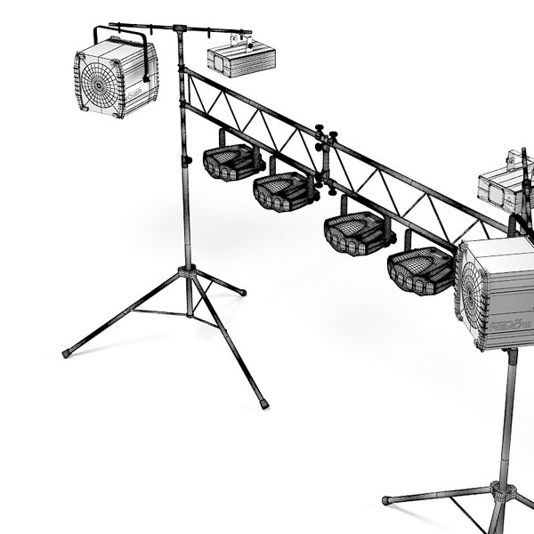 3d model of dj lighting package