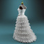 3d wedding dress model