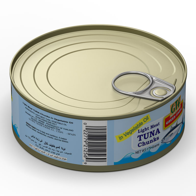 3d model of canned tuna 3