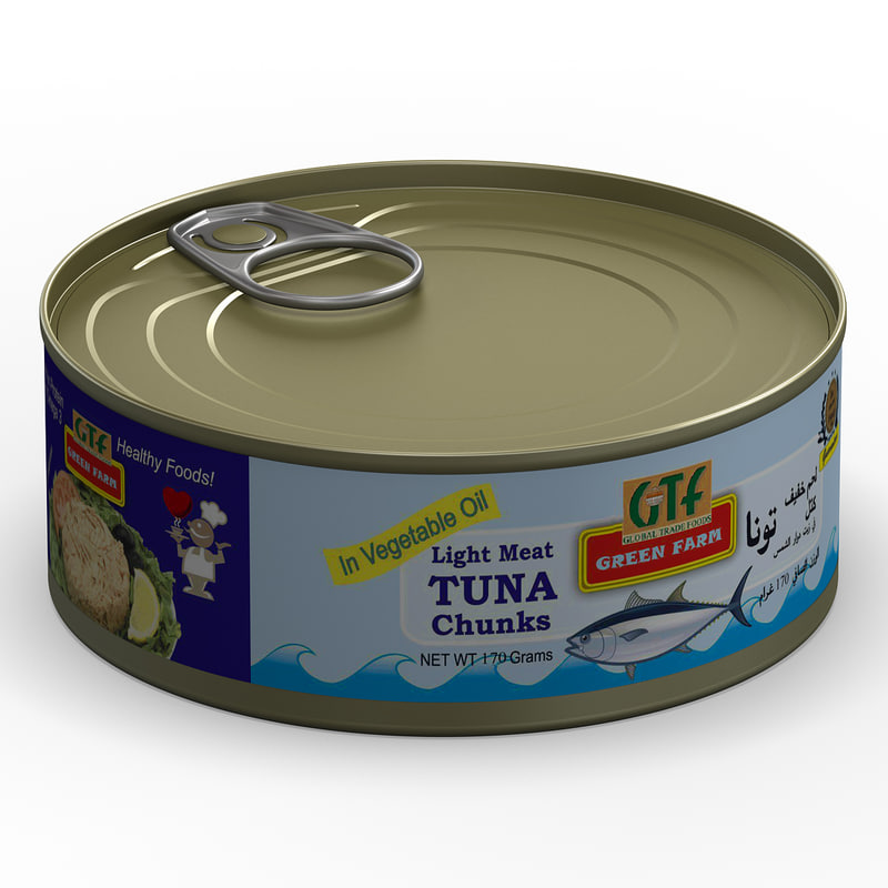 3d model of canned tuna 3