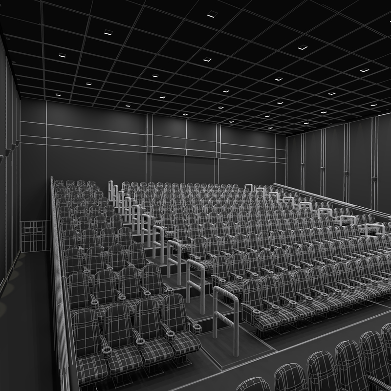 3d model of movie theater