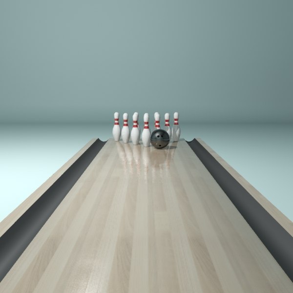 3d model bowling pins ball