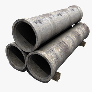 3d model of concrete pipes