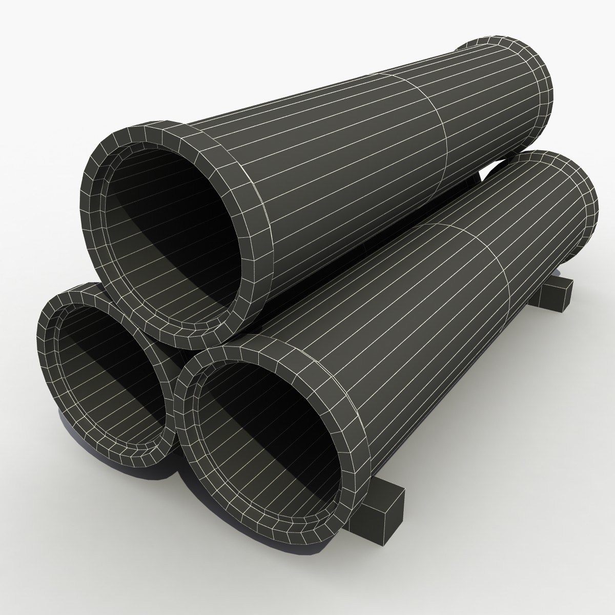 3d model of concrete pipes