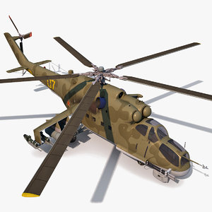 mi 24 helicopter 3d model