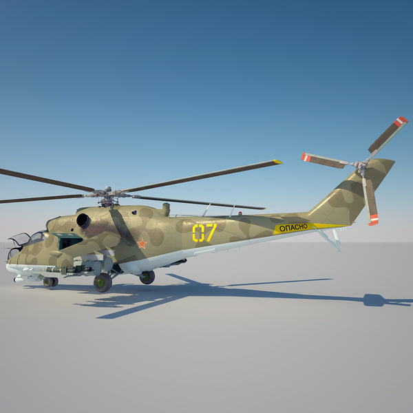 mi 24 helicopter 3d model