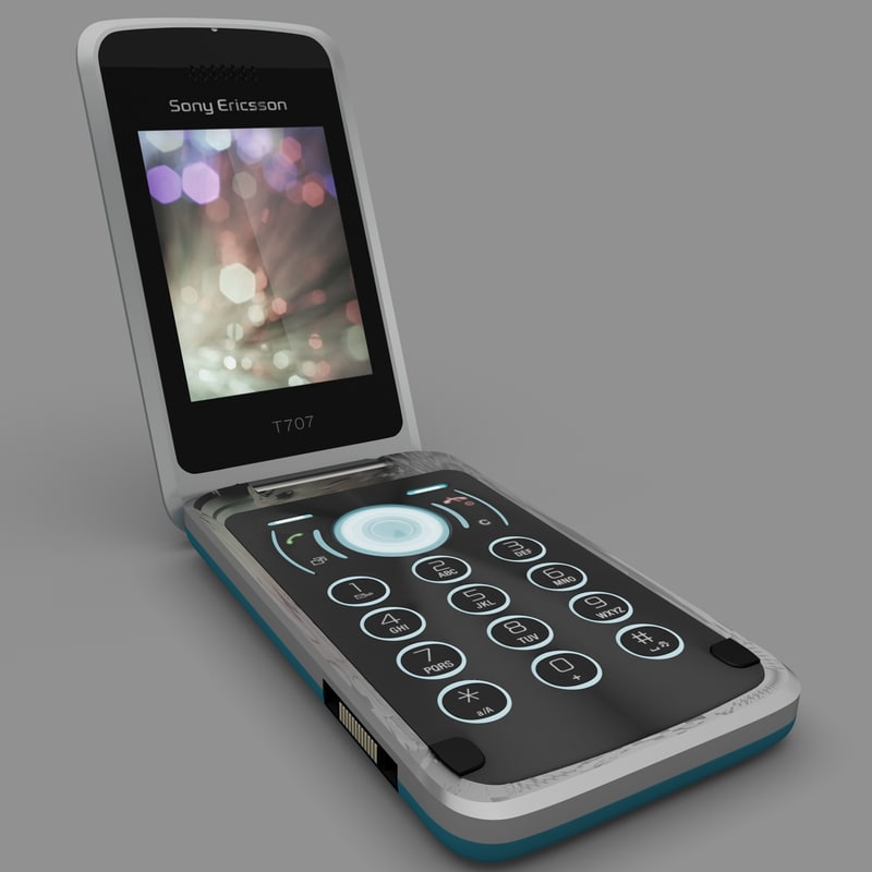 sony ericsson t707 3d model