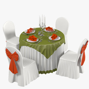 3d restaurant wedding table