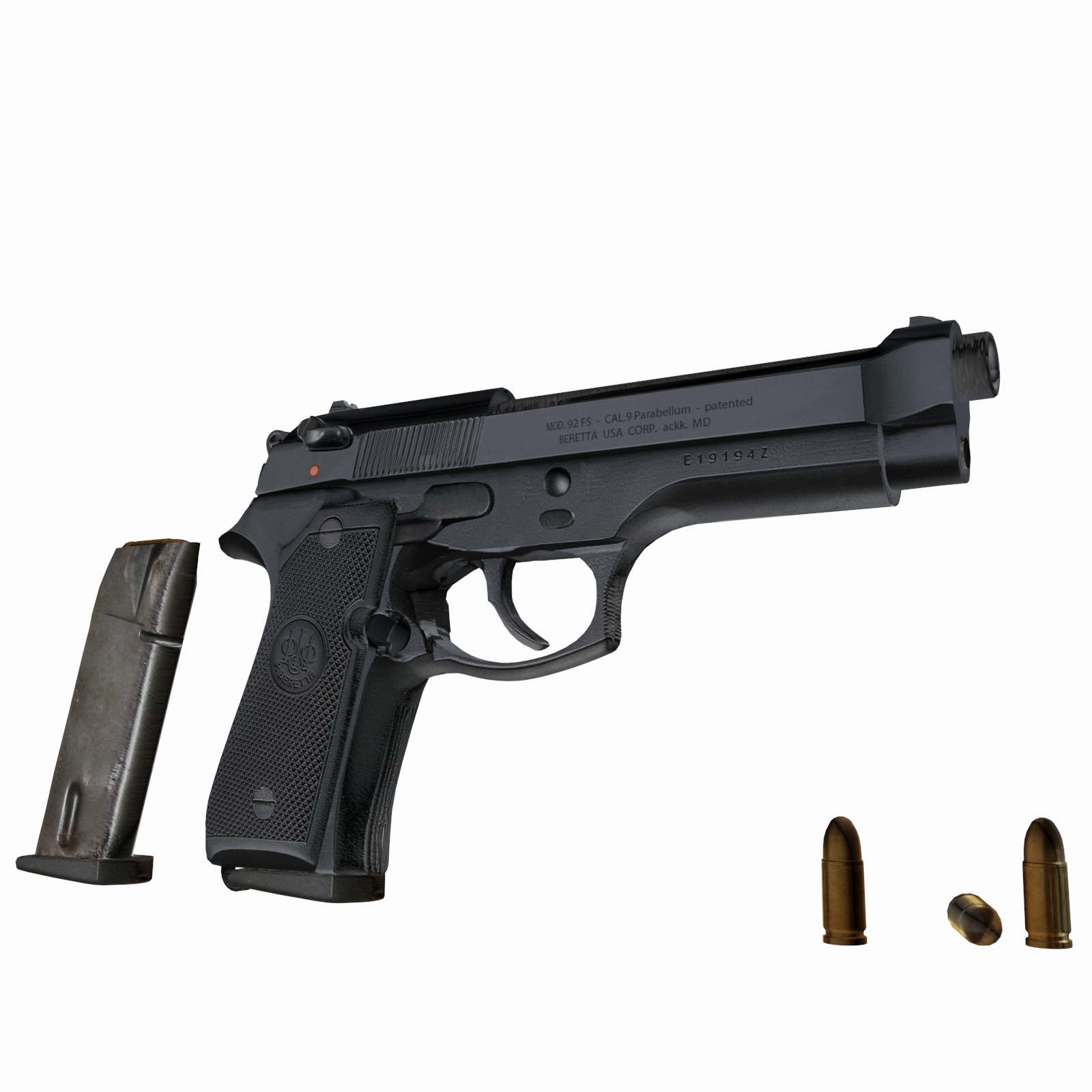 beretta m9 3d model