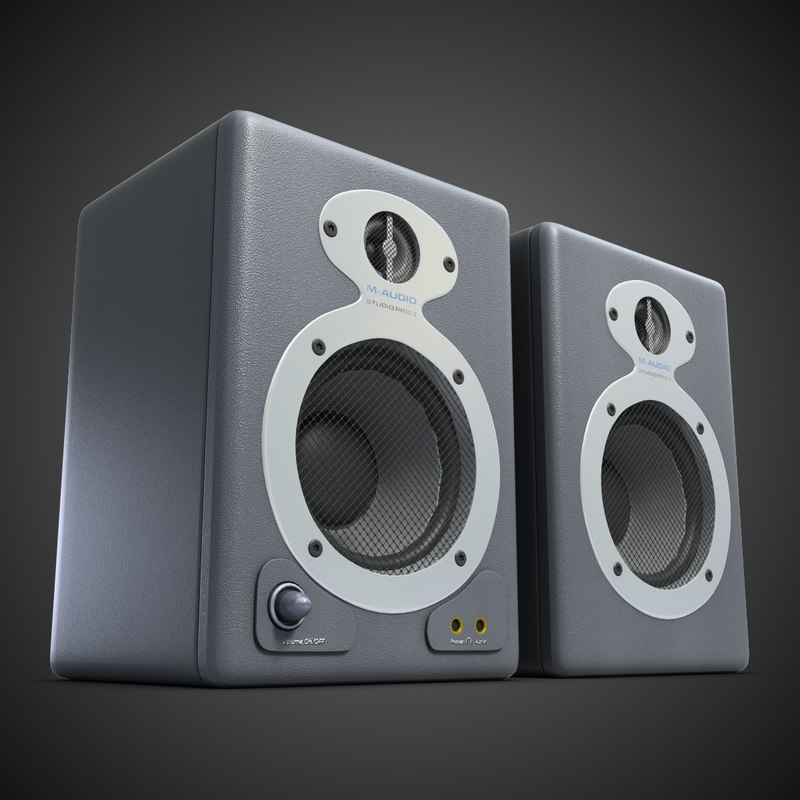 music speakers 3d model