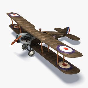 bristol biplane aircraft 3d model