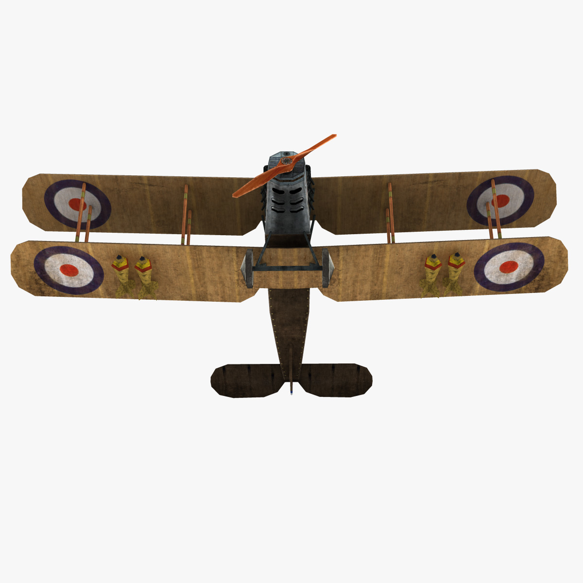 Bristol Biplane Aircraft 3d Model