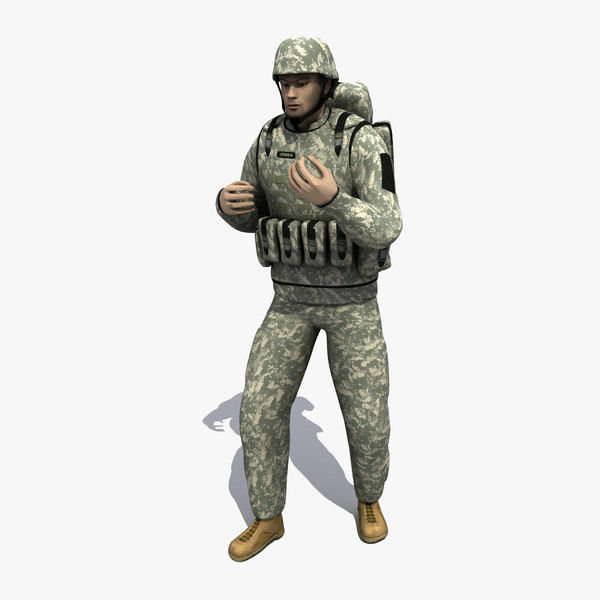 soldier human man 3d model