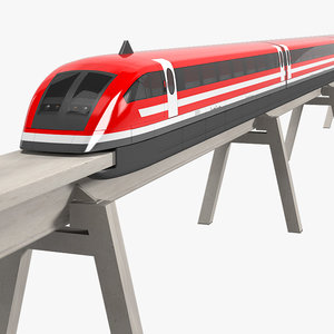 maglev train magnetic 3d max