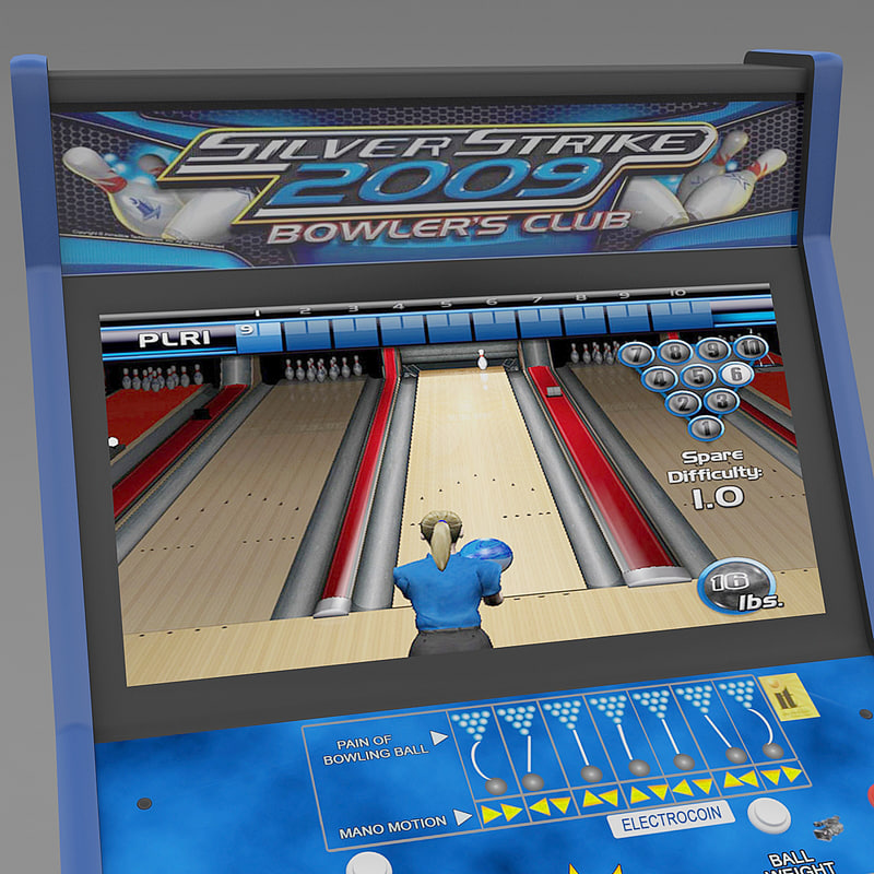 silver strike bowling arcade 3d model