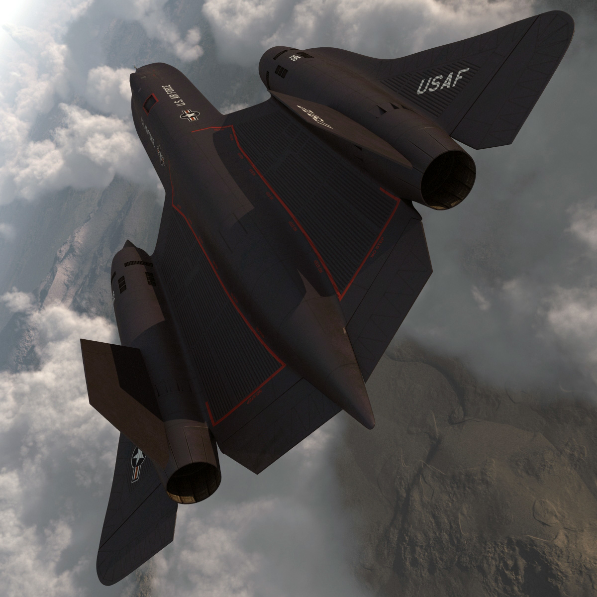 3d sr-71 blackbird