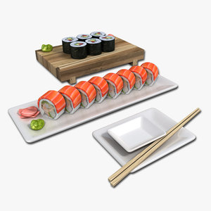 3d model sushi roll