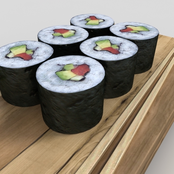 3d model sushi roll
