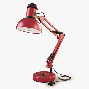 table lamp hinge bulb lighting 3d model
