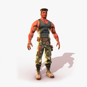 3ds max military man