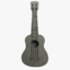 ukulele 4 strings 3d model