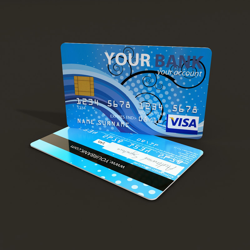 credit card 3d model