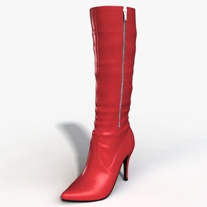 3d model heel boots female