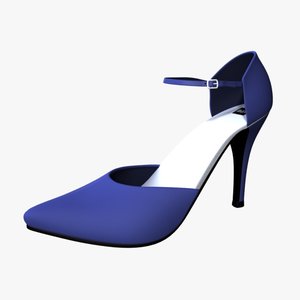 3d model heel shoes female
