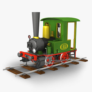 3d model steam locomotive