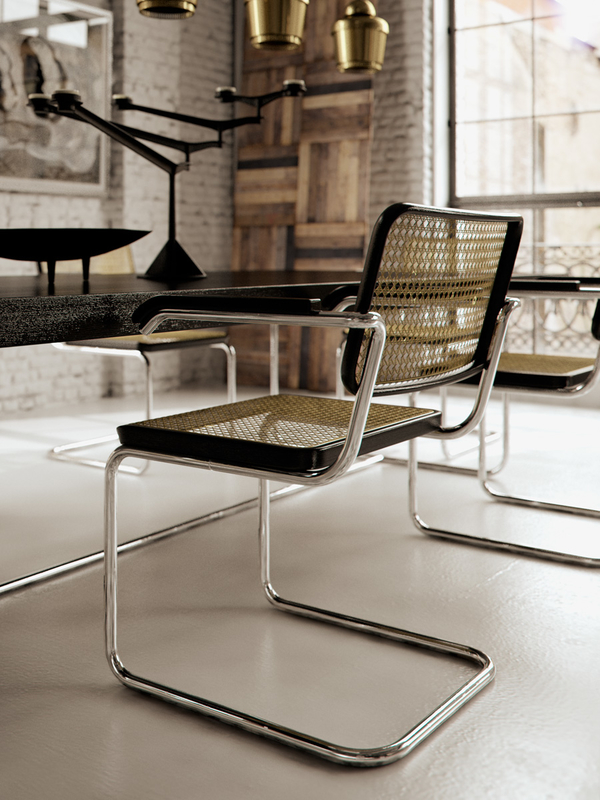 3d photorealistic cesca chair table