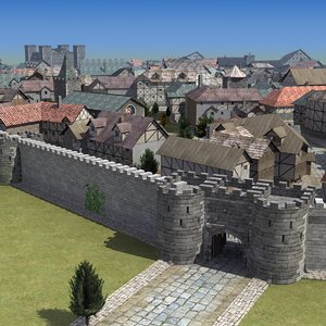 medieval town fbx