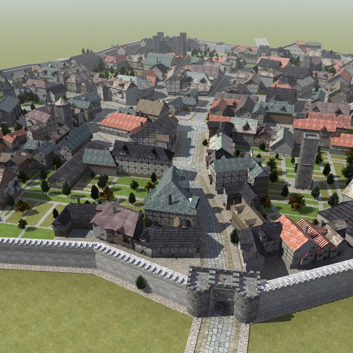 max medieval walled town