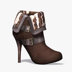 female heel boots 3d model