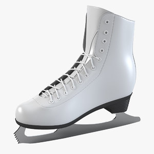 3d model white skates
