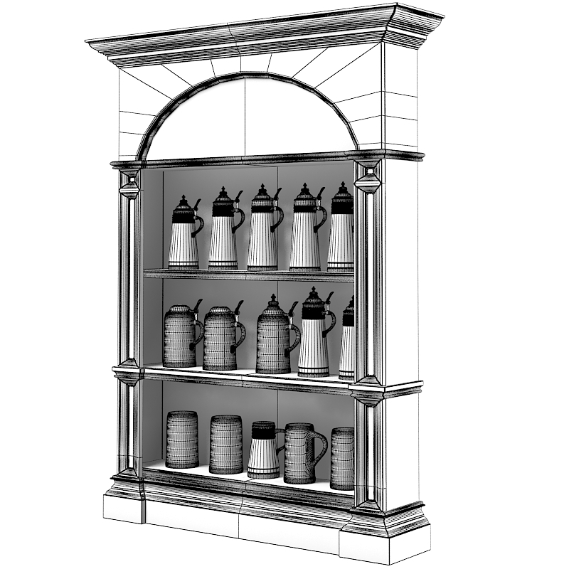 3d beer stein display model
