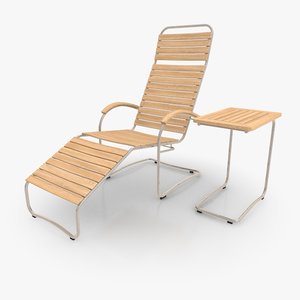 3d cantilever lounger set stainless steel