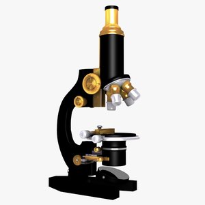 microscope light antique 3d obj