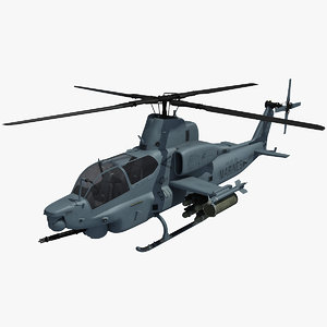 bell ah-1z viper attack helicopter 3ds