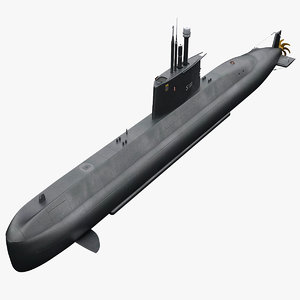 german submarine type 209 3d model
