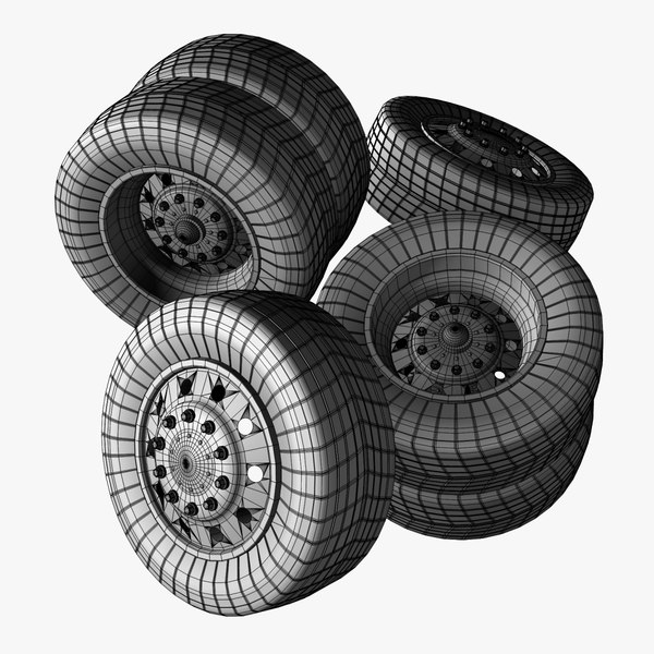 truck wheels 3d c4d
