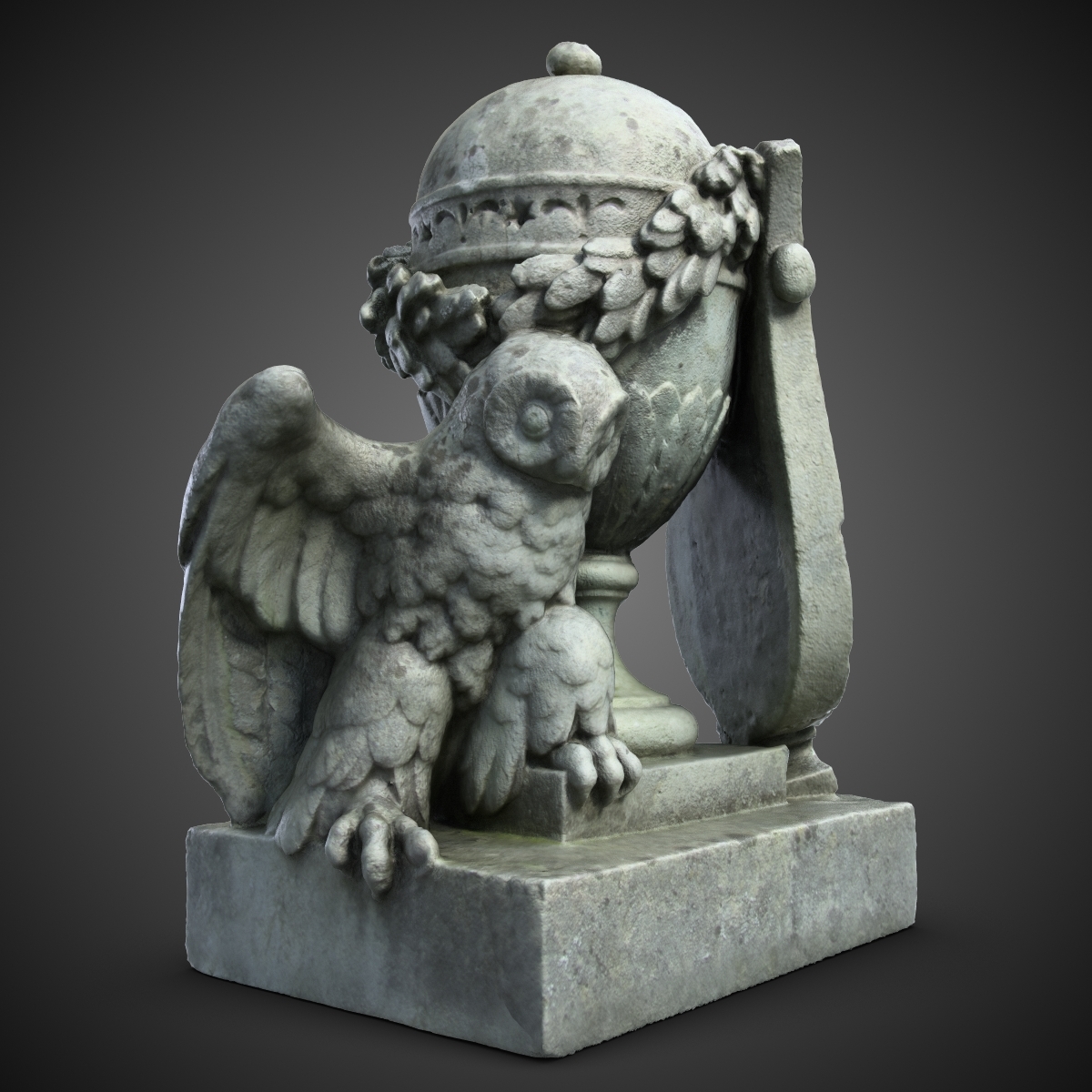owl headstone 3d max