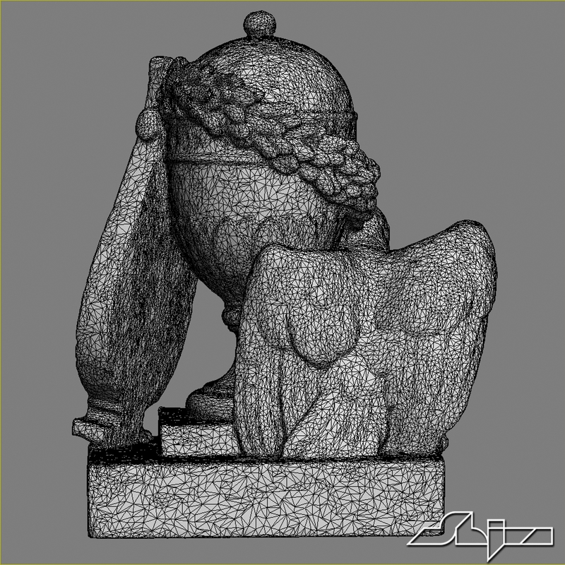 owl headstone 3d max