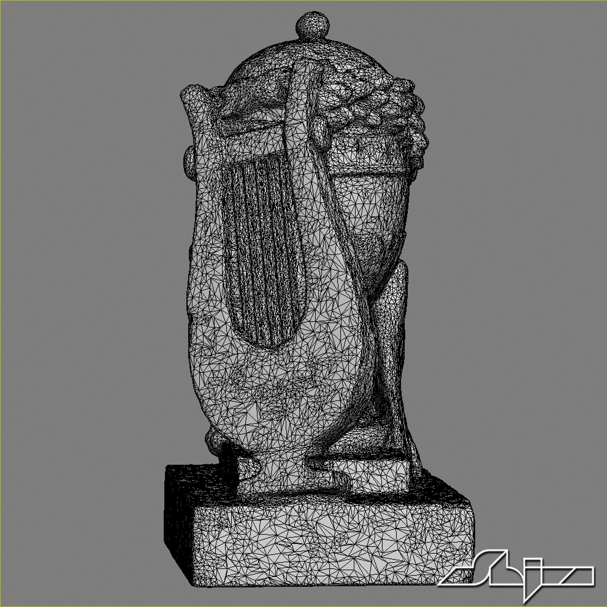owl headstone 3d max