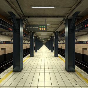 subway station 2 scene 3d max